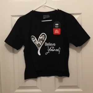 MuscleBox Believe Crop Tee, L